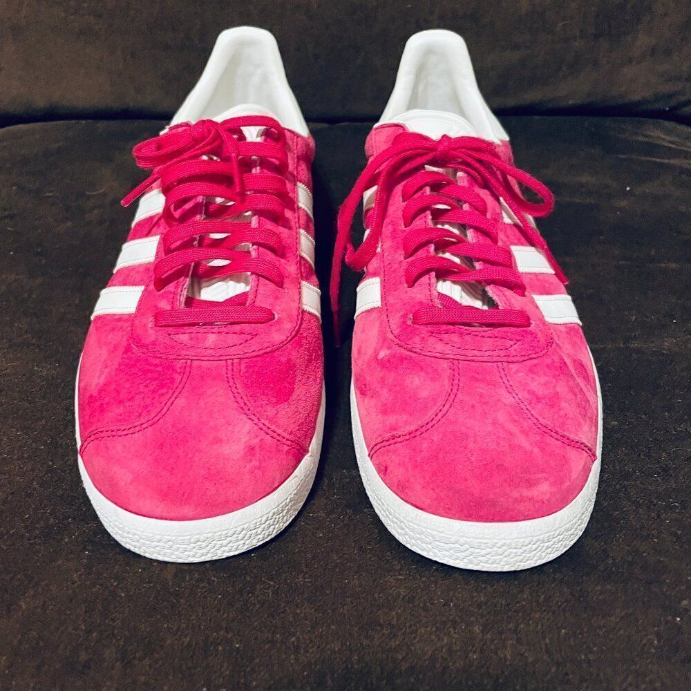 adidas Gazelle Collage Burgundy Suede White Worn Once B41645 2021 11 US 10.5 UK - Picture 2 of 7
